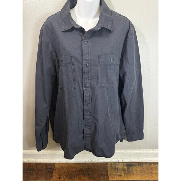 REI Shirt Men Large Button Up Chamois Heavy Cloth Co-Op Thick Adult Pockets - Picture 1 of 6